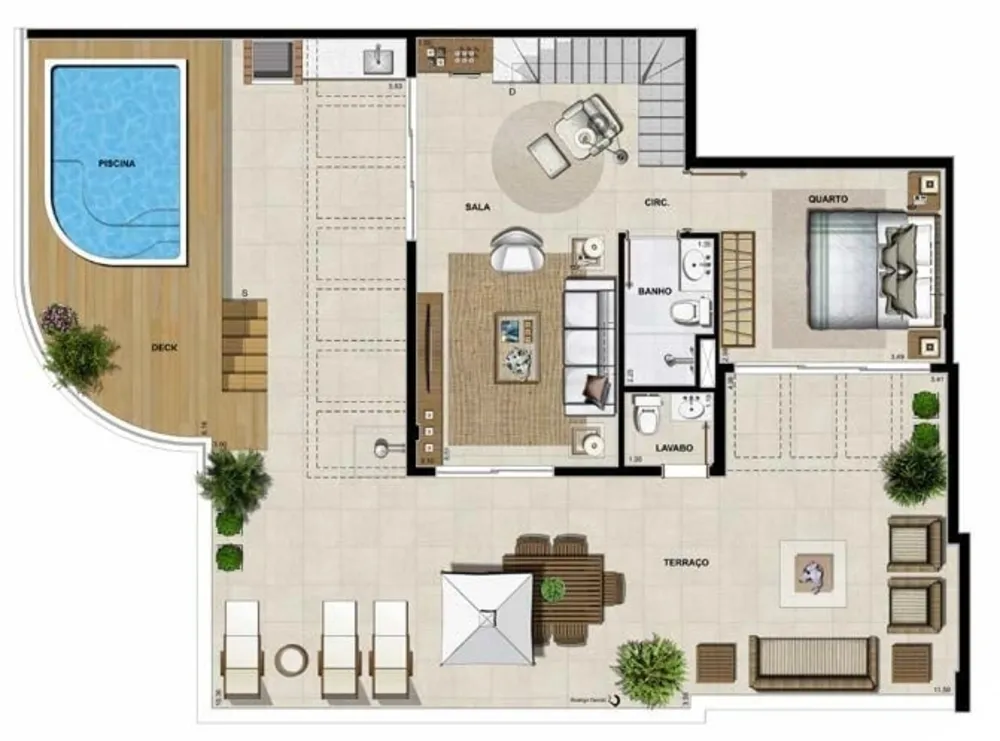 Cobertura, 4 quartos, 80 m² - Foto 42