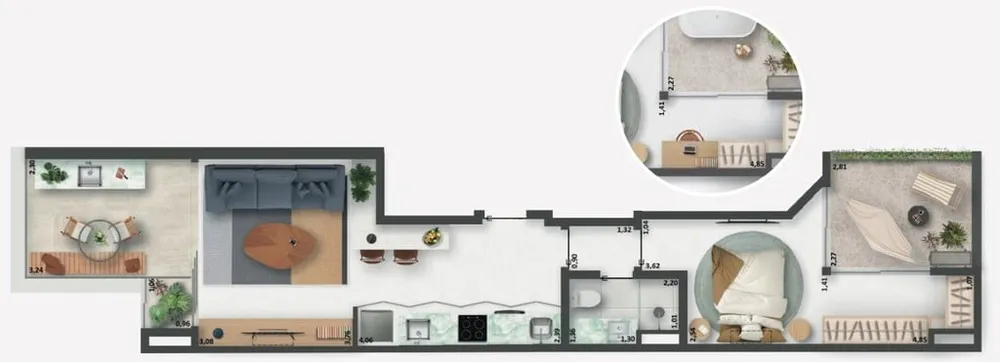 Apartamento, 1 quarto, 55 m² - Foto 36
