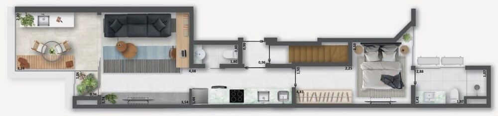 Apartamento, 1 quarto, 55 m² - Foto 1