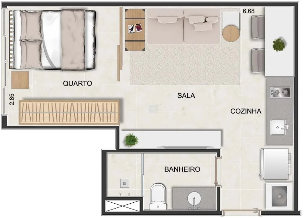 Apartamento, 1 quarto, 31 m² - Foto 64