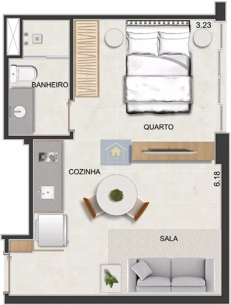 Apartamento, 1 quarto, 31 m² - Foto 7