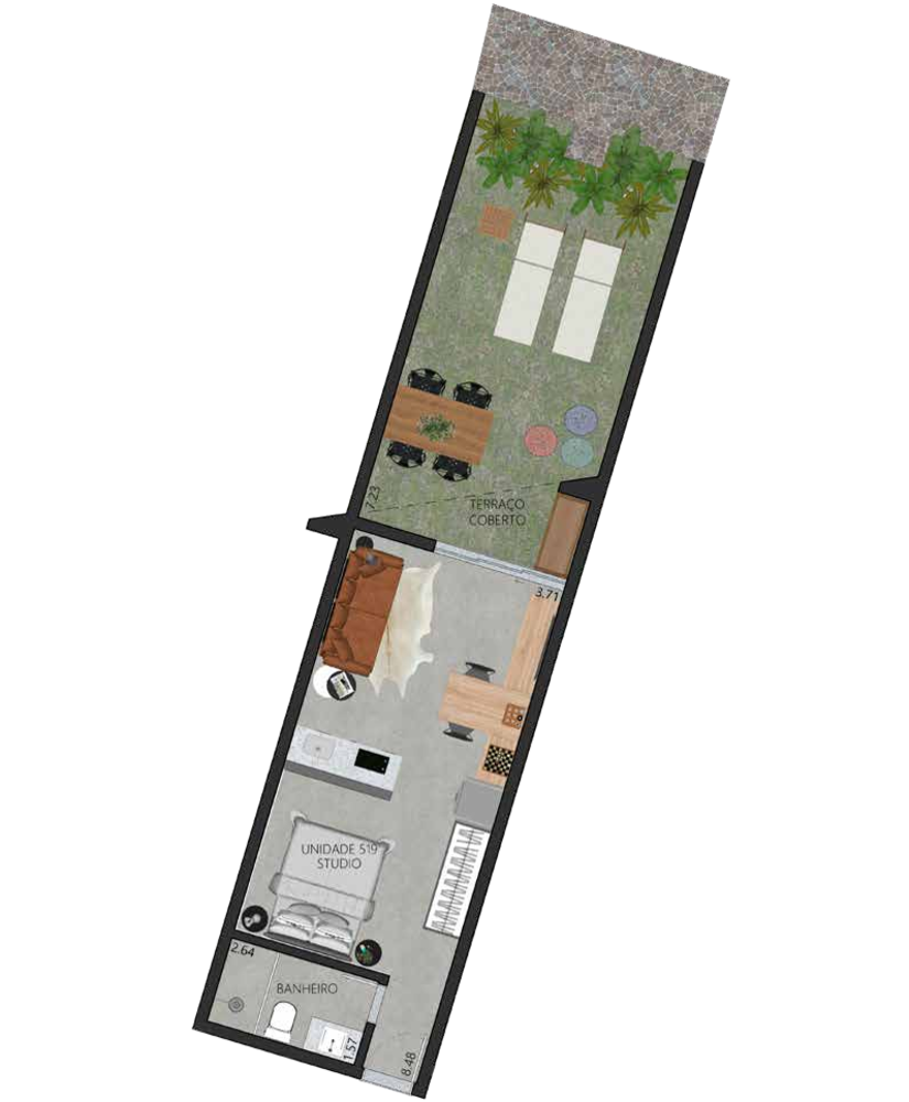 Apartamento, 1 quarto, 38 m² - Foto 3