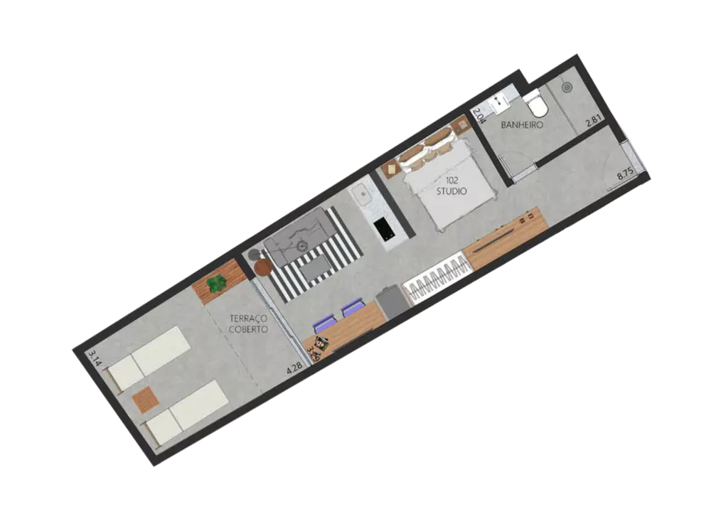 Apartamento, 1 quarto, 59 m² - Foto 8