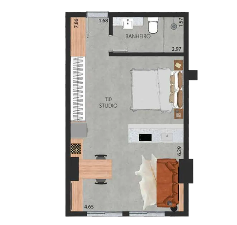 Apartamento, 1 quarto, 59 m² - Foto 90