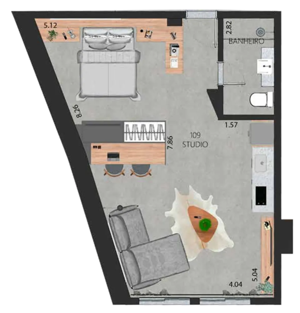 Apartamento, 1 quarto, 59 m² - Foto 89