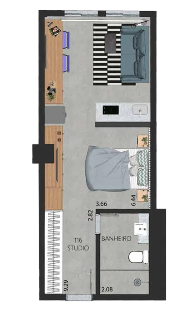 Apartamento, 1 quarto, 59 m² - Foto 96