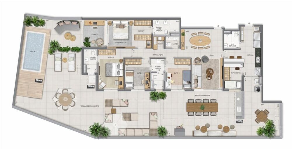 Apartamento, 3 quartos, 225 m² - Foto 155