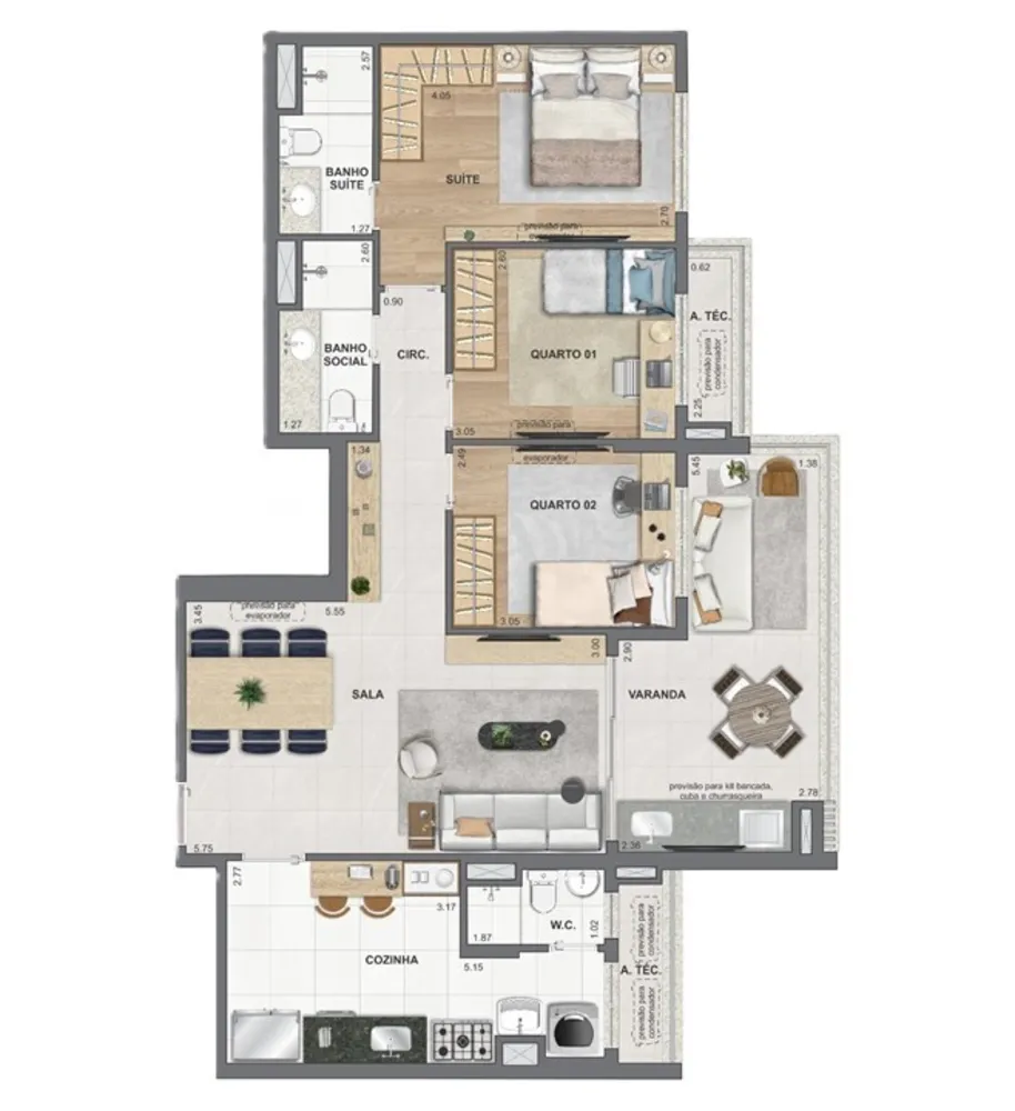 Apartamento, 4 quartos, 207 m² - Foto 6