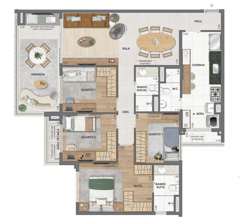 Apartamento, 4 quartos, 207 m² - Foto 7