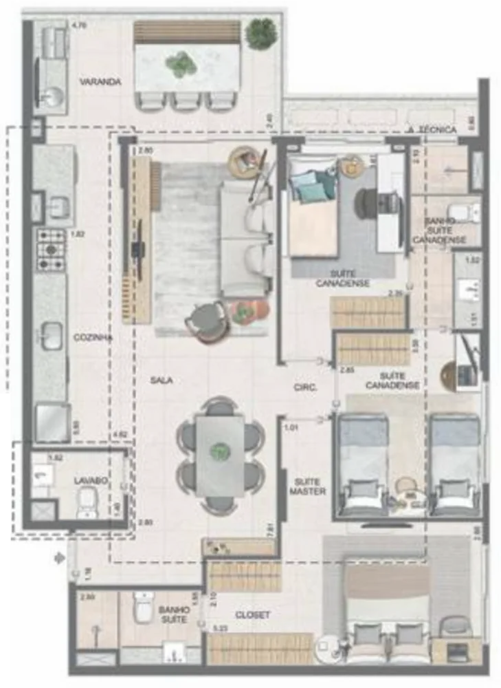 Apartamento, 2 quartos, 91 m² - Foto 80
