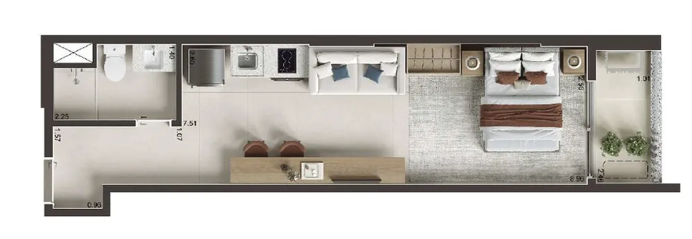 Apartamento, 1 quarto, 41 m² - Foto 3