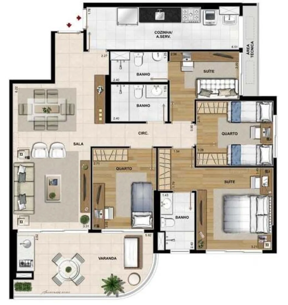 Cobertura, 4 quartos, 265 m² - Foto 79