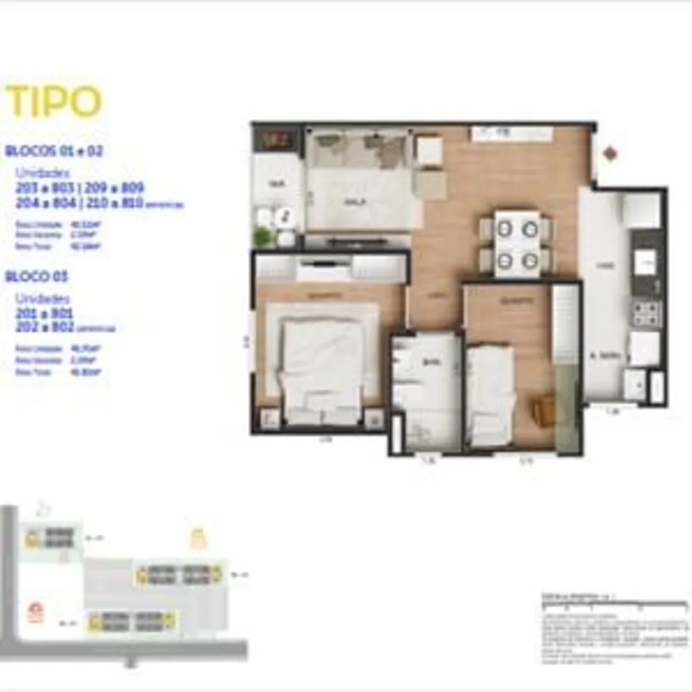 Apartamento, 2 quartos, 45 m² - Foto 44