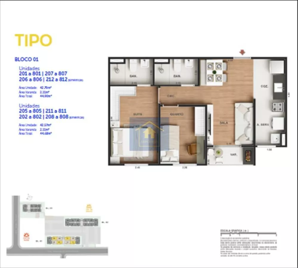Apartamento, 2 quartos, 45 m² - Foto 21