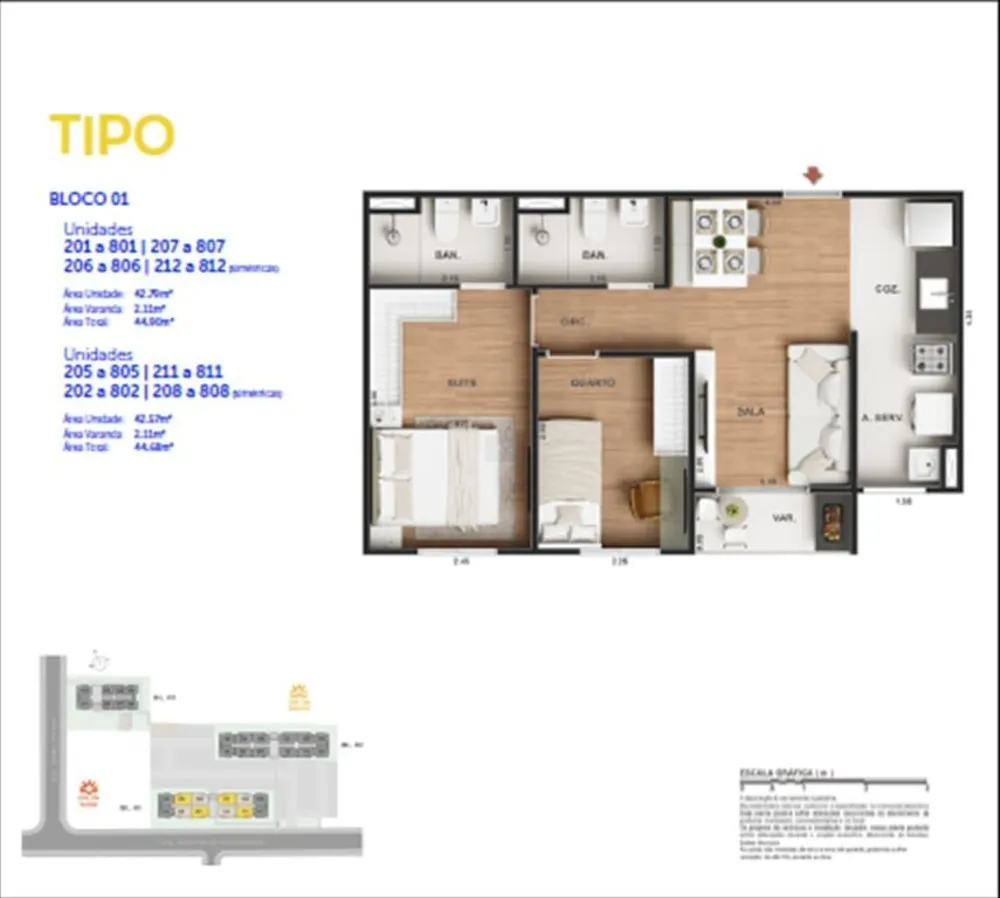 Apartamento, 2 quartos, 45 m² - Foto 35