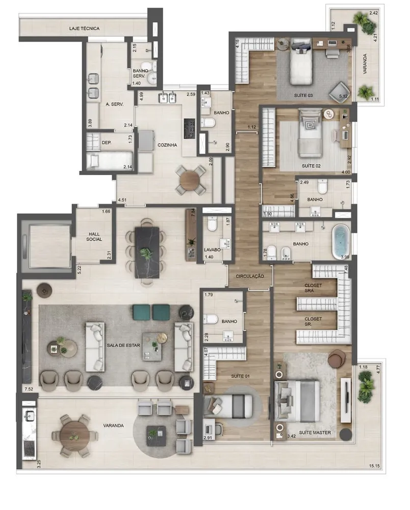Apartamento, 4 quartos, 386 m² - Foto 60
