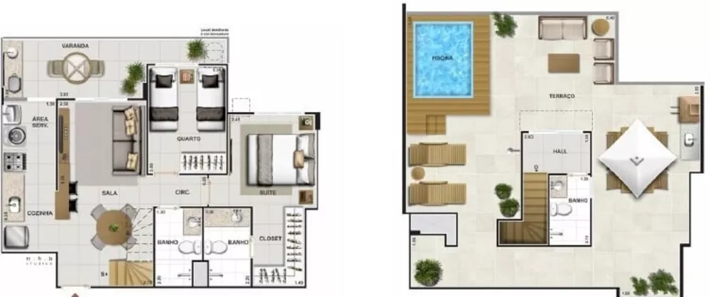 Cobertura, 2 quartos, 129 m² - Foto 30