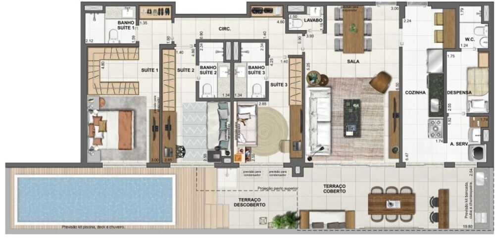 Apartamento, 3 quartos, 169 m² - Foto 1