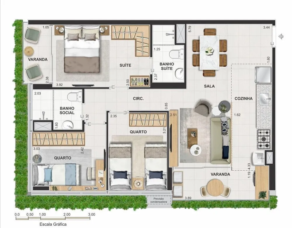 Apartamento, 3 quartos, 74 m² - Foto 91