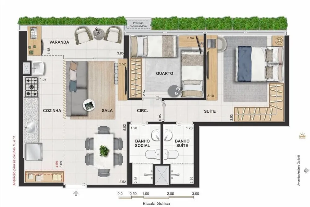Apartamento, 3 quartos, 74 m² - Foto 90
