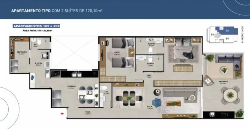 Apartamento, 3 quartos, 120 m² - Foto 5