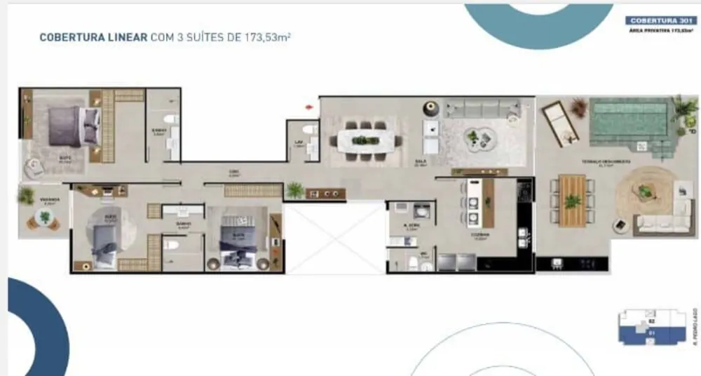 Apartamento, 3 quartos, 120 m² - Foto 2