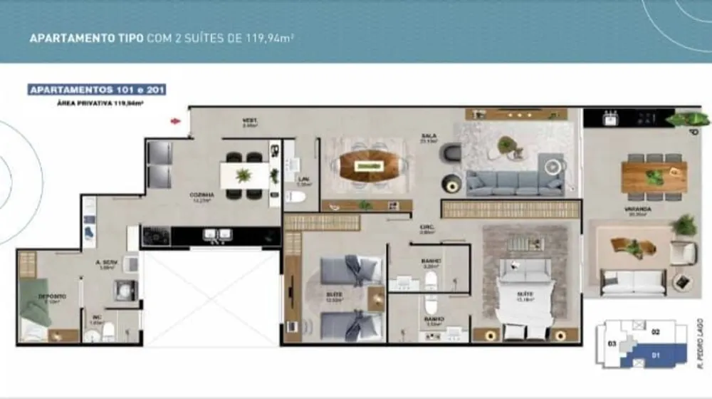 Apartamento, 3 quartos, 120 m² - Foto 34