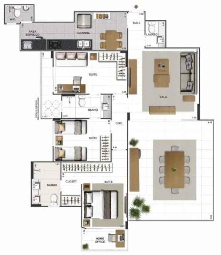 Apartamento, 3 quartos, 117 m² - Foto 40