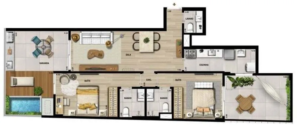 Apartamento, 3 quartos, 133 m² - Foto 70