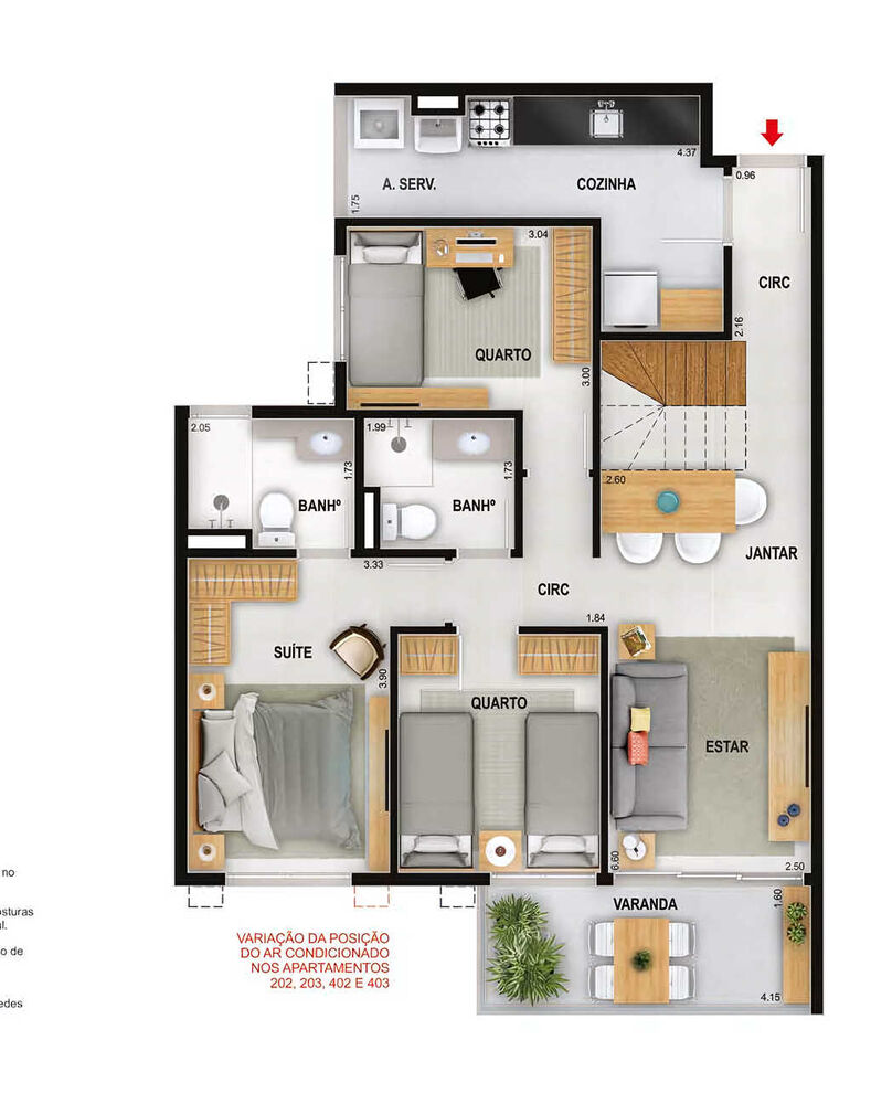 Apartamento, 3 quartos, 77 m² - Foto 59