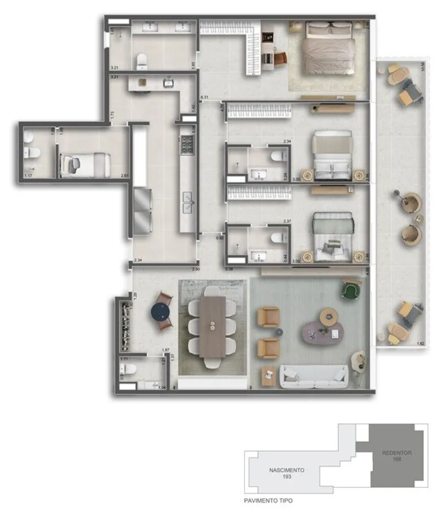 Apartamento, 3 quartos, 166 m² - Foto 19