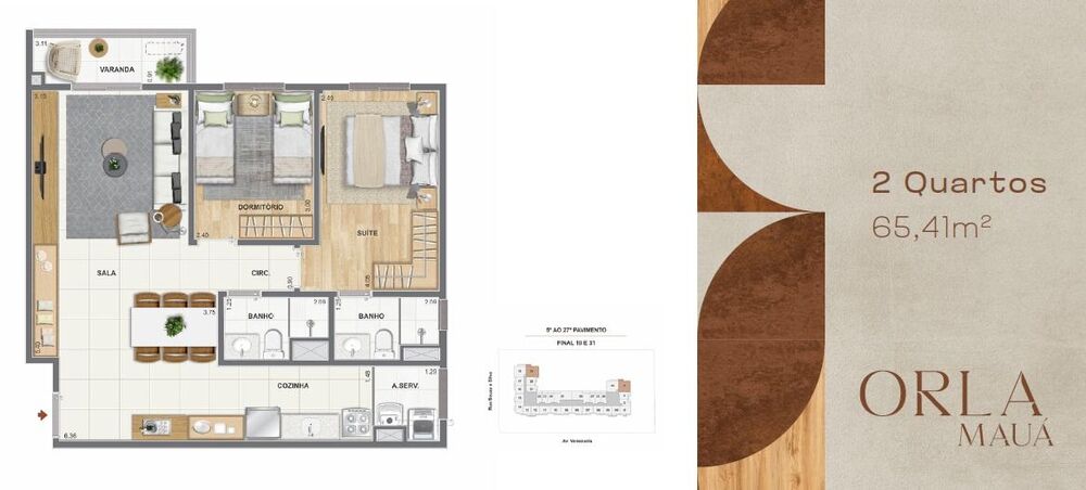 Apartamento, 1 quarto, 33 m² - Foto 2