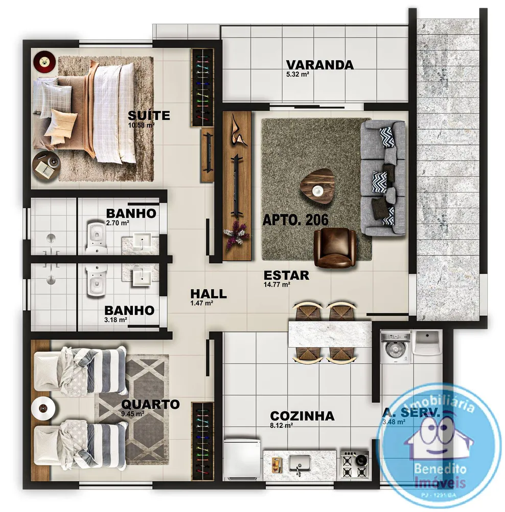 Apartamento, 2 quartos, 66 m² - Foto 6
