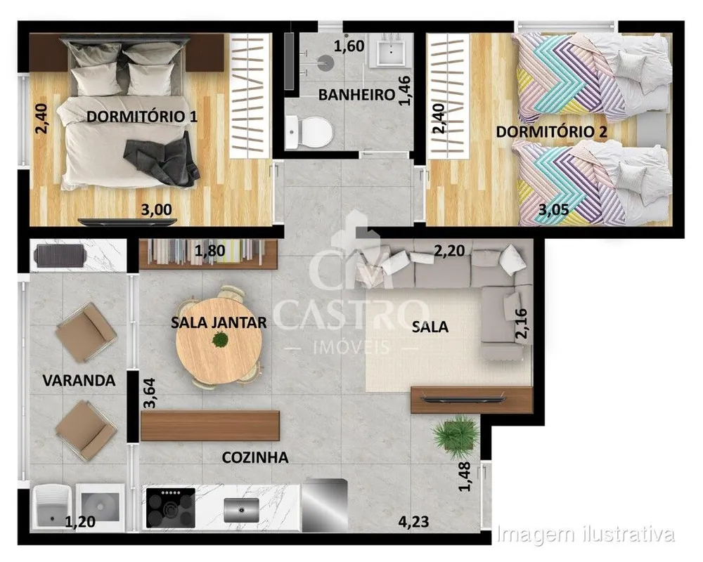 Apartamento, 2 quartos, 42 m² - Foto 4