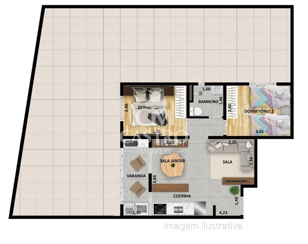 Apartamento, 2 quartos, 42 m² - Foto 6