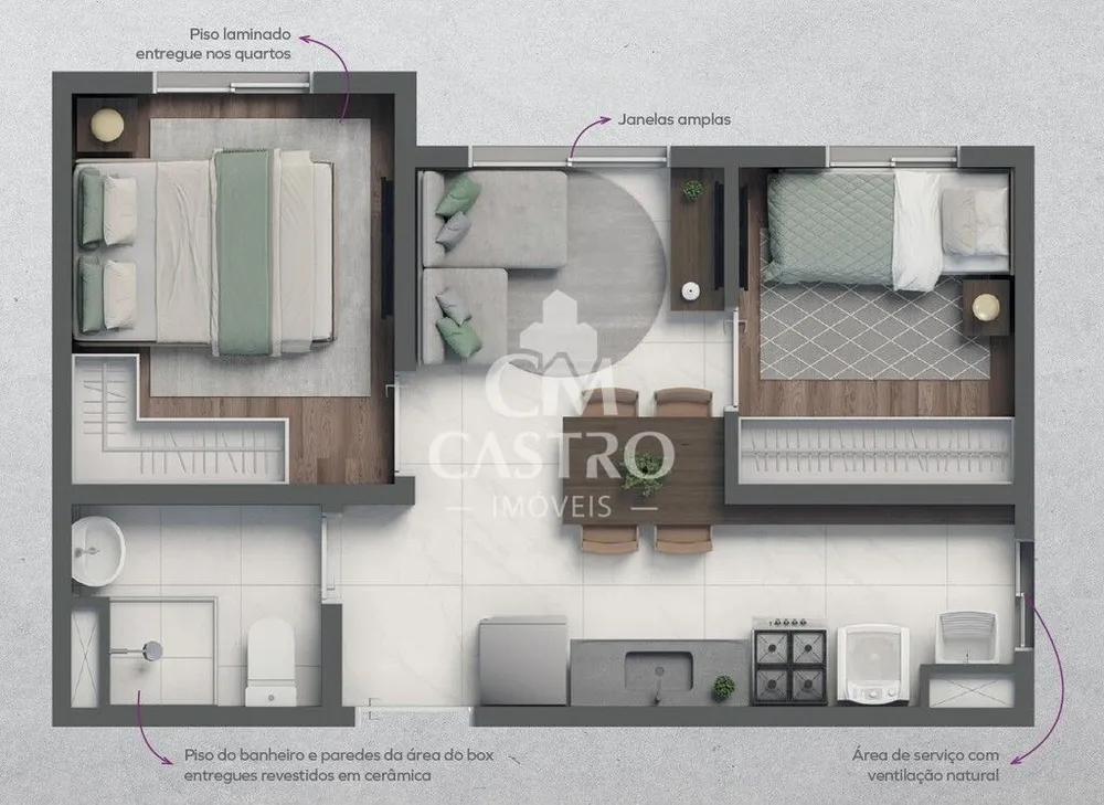 Apartamento, 1 quarto, 24 m² - Foto 2