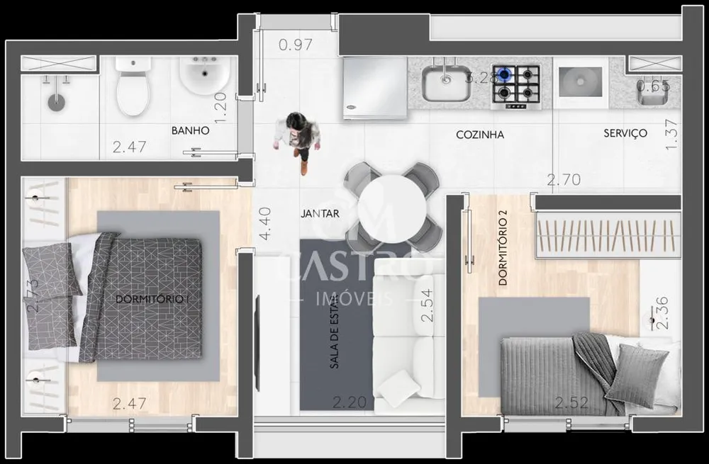 Apartamento, 1 quarto, 25 m² - Foto 4