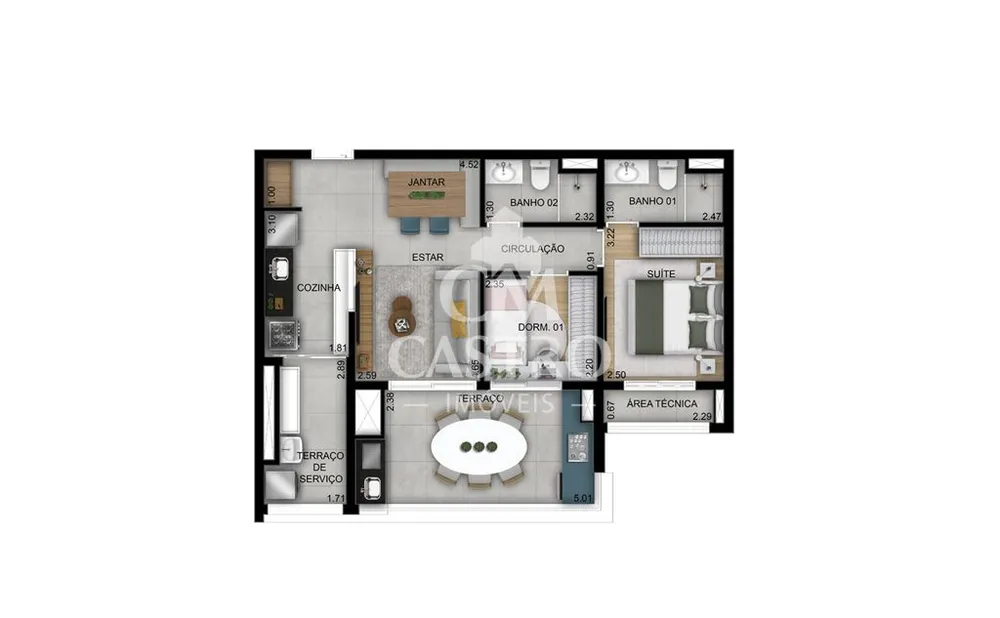 Cobertura, 2 quartos, 33 m² - Foto 9