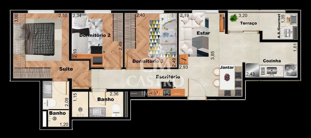 Apartamento, 2 quartos, 35 m² - Foto 8