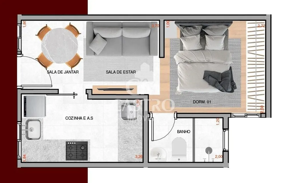 Apartamento, 1 quarto, 30 m² - Foto 11