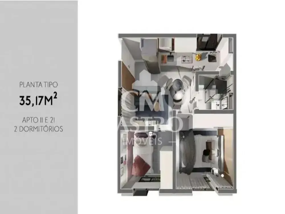 Apartamento, 2 quartos, 35 m² - Foto 5