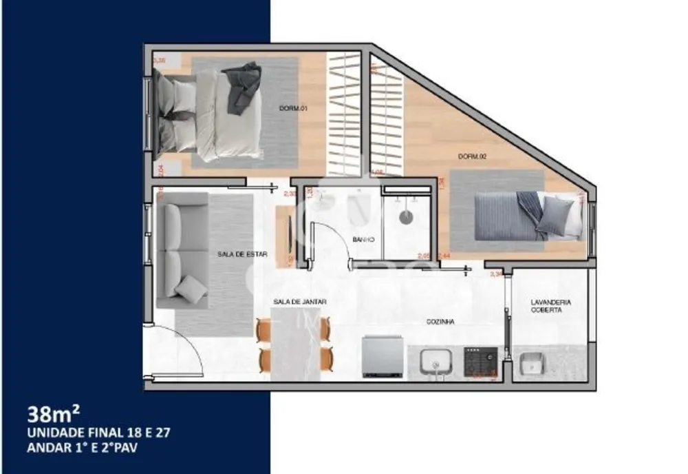 Apartamento, 1 quarto, 27 m² - Foto 3