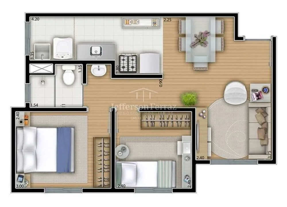 Apartamento, 2 quartos, 43 m² - Foto 8
