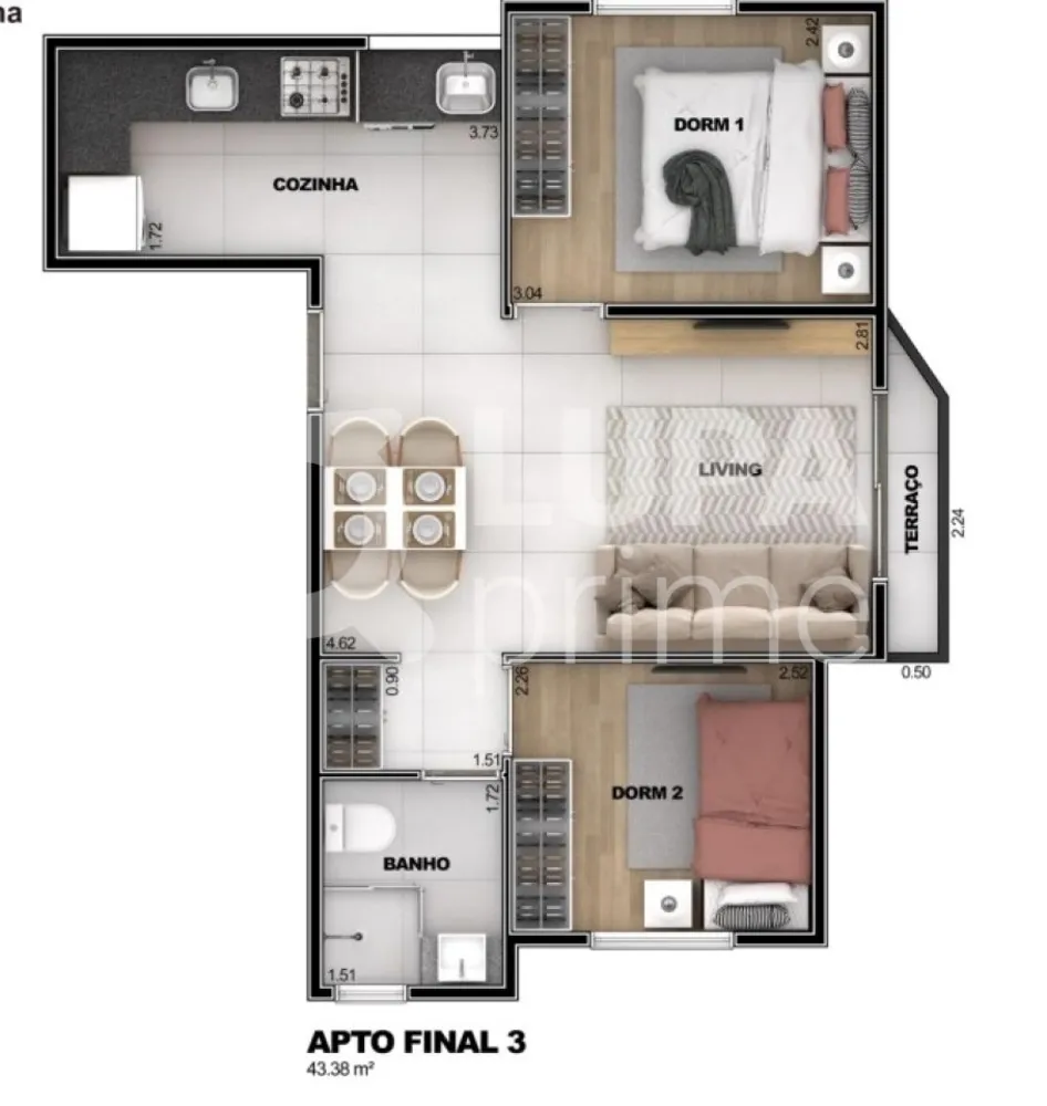 Apartamento, 2 quartos, 47 m² - Foto 8