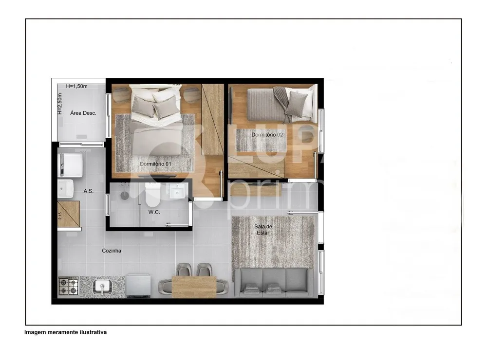 Apartamento, 2 quartos, 42 m² - Foto 5