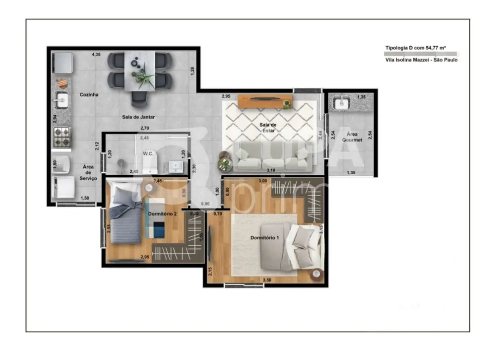 Casa de Condomínio, 2 quartos - Foto 3