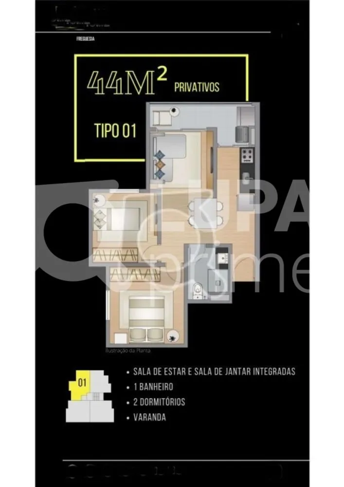 Casa de Condomínio, 2 quartos - Foto 3