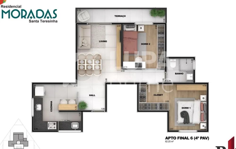 Apartamento, 2 quartos, 43 m² - Foto 10