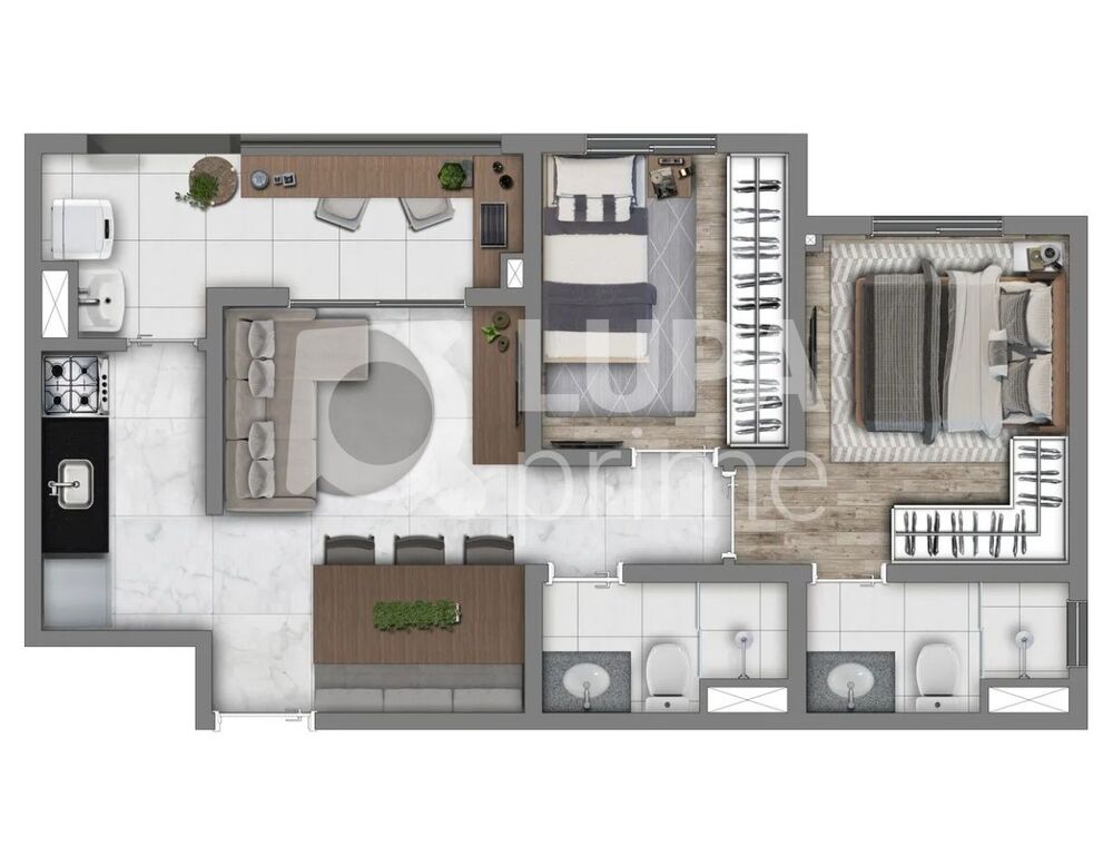 Apartamento, 2 quartos, 44 m² - Foto 2