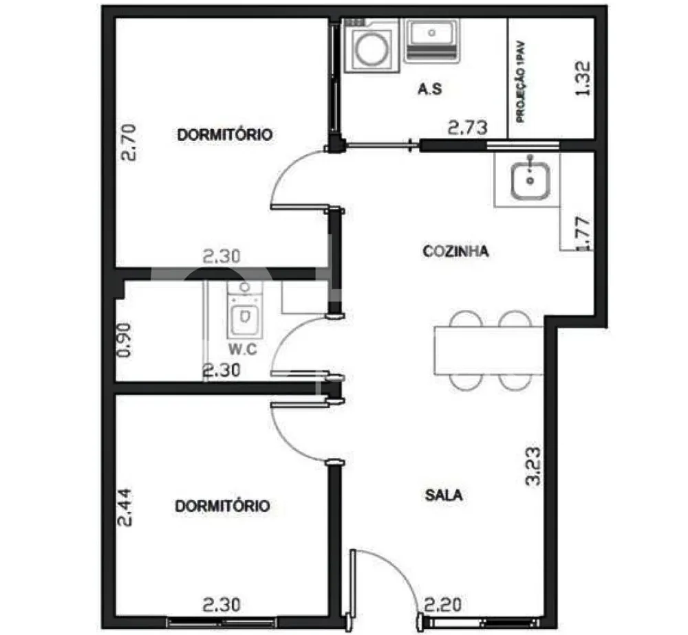 Apartamento, 2 quartos, 37 m² - Foto 8